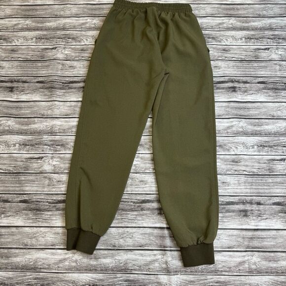 Shinestar Womens Jogger Pants M Med Medium Army Olive Green Elastic Waist Skinny - Picture 2 of 11